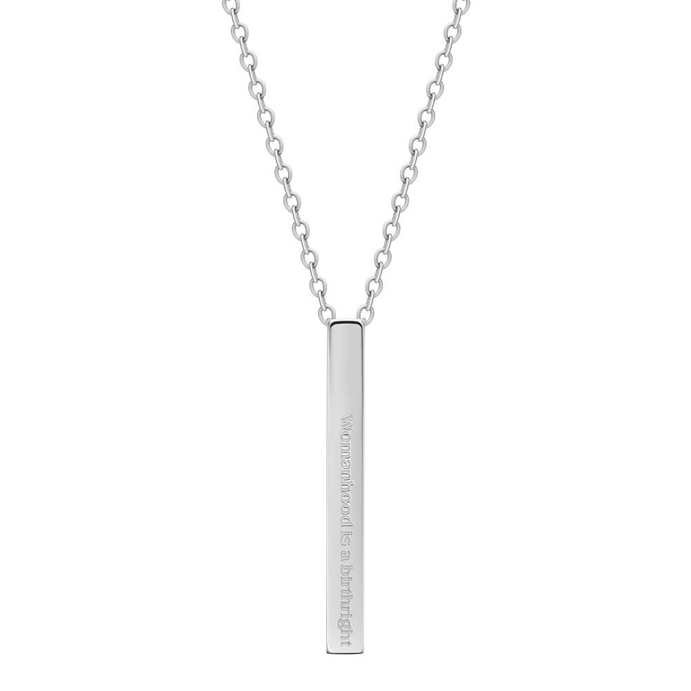 Womanhood necklace steel